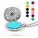 GerTong Essential Oil Diffuser Necklace, Hypo-Allergenic Premium 316L Stainless Steel Aromatherapy Diffuser Locket Pendant Set with 11 Color Refill Pads (Hollow)