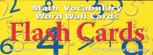 Math Vocabulary Word Wall Flash Cards (Set of 49) Cards – 2012