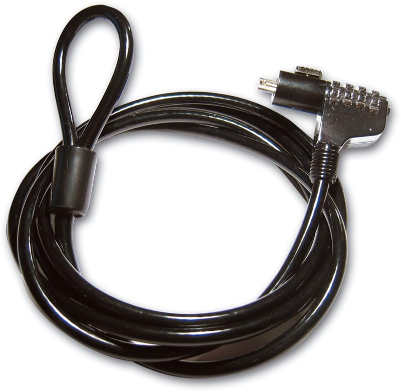 SBEDIRECT 5mm Combination PC Cable Lock - More Key to Manage - Lightweight and Easy to Take - Compatible with All Kensington Type Notches - Protect Your PC from Theft