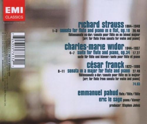 Franck; Strauss, R; Widor - Sonatas for Flute and Piano - Image 3