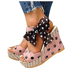 ZBYY Womens Wedge Sandals Open Toe Tie Lace Up