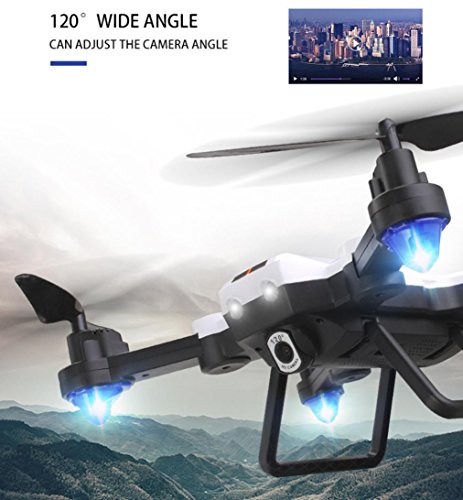 Wifi FPV Drone with 720P Wide-Angle HD Camera Live Video RC Quadcopter with Altitude Hold, Gravity Sensor Function, RTF and Easy to Fly for Beginner (A)