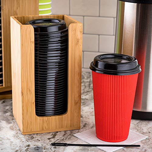 Restpresso 4.5 x 8 Inch Coffee Cup Dispenser, 1 Countertop Cup Lid