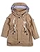 GloryStar Girl's Stylish Adjustable Elastic Waist Windbreaker Jacket Khaki