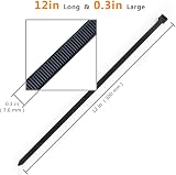 JQKX Cable Ties Black 300mm 7.6mm 70kg UL PA66 100pcs UV Resistant Heavy Duty view 3
