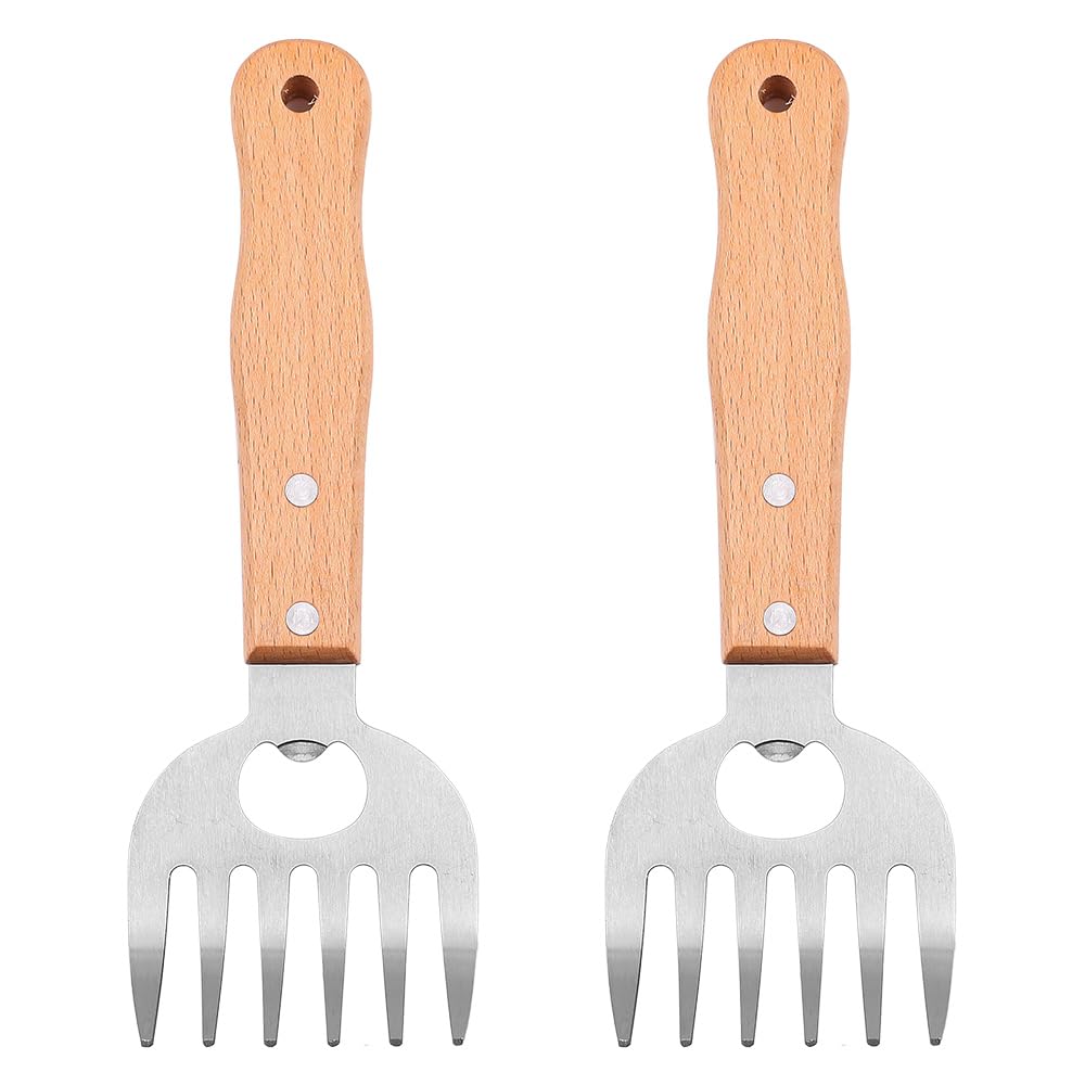 CENPEK 2PCS Meat Shredding Claws Stainless Steel BBQ Shredder Bear Claws Meat Handler Forks for Crushing Pulled Pork Chicken Beef etc