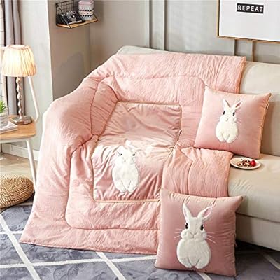 Rabbit Plush Pillow Blanket 2 In 1 Pillow And Folding Blanket Set