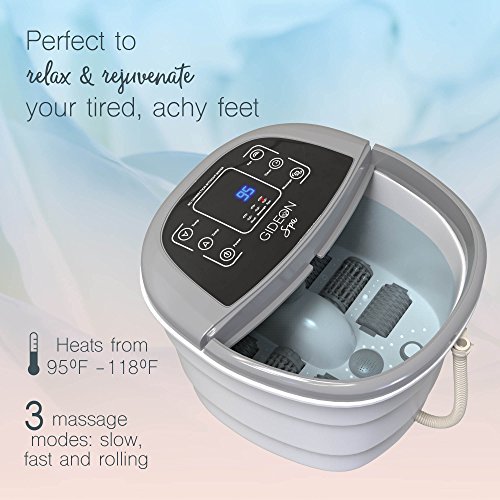 Gideon Luxury Foot Spa Bath Massager with Heat 4 Bubbling Water Jets