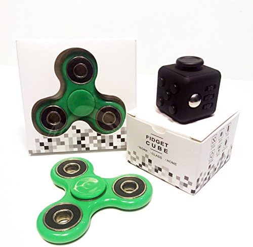 ZILA COMPANY - PRIME FIDGET SPINNERS + FIGIT CUBES SETS in Multi Colors, Metallic, Camo, Abstract, with High Speed Bearings, Acrylic, ADHD, OCD, EDC, for Anti-Anxiety, Stress, Relaxation, Desk Toys