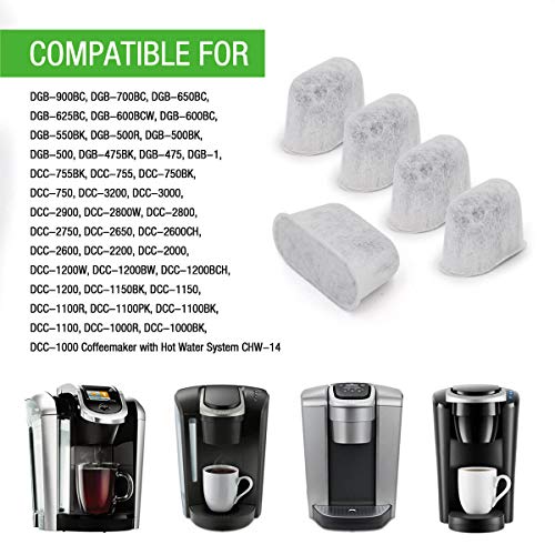 PUREUP 24 Packs Charcoal Water Filters Compatible with Cuisinart Coffee