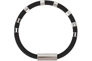 AGATIGE Silicone Anti Static Bracelet, 8 Loops Eliminate Body Static Anti Static Wrist Strap Power Balance Bracelet for Winter Running Sports(Black)