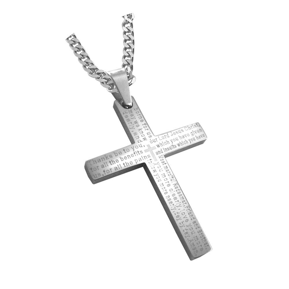 Rapid Spirit The Prayer of St Richard Silver English Prayer Cross