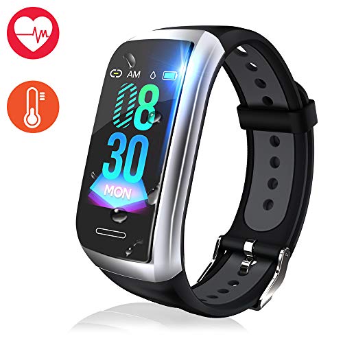 Fitness Tracker Watch, Activity Tracker with Heart Rate Monitor, 1.14'' Color Screen Fitness Watch with Blood Pressure Monitor Sleep Monitor, Pedometer Calories Counter Smart Watch (Grey) - Thumbnail 7