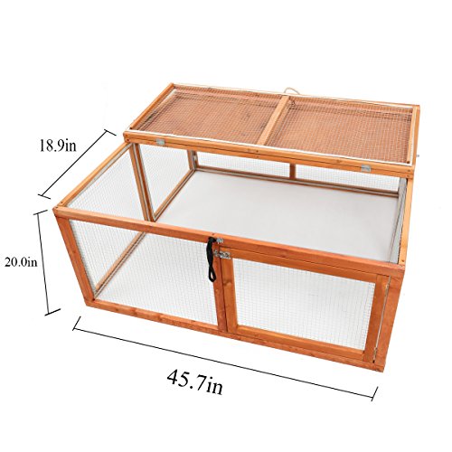 Magshion Wooden Chicken Coop Rabbit Hutch Pet Cage Wood Small Animal