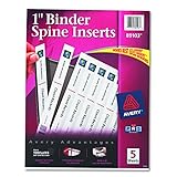 Avery 89103 Binder Spine Inserts, 1" Spine Width, 8 Inserts per Sheet (Pack of 5 Sheets)
