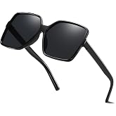 aisswzber Women's Chic Square Oversized Sunglasses Big Large Fashion Shades