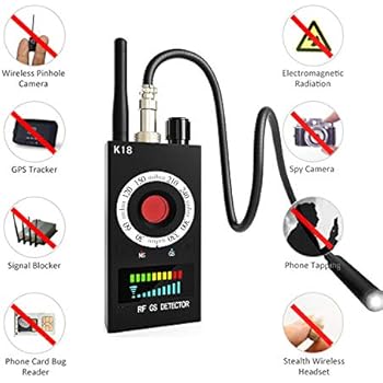 RF Detector & Camera Finder Anti-spy Hidden Camera Bug Sweeper GPS Audio Spy Scanner Radio Wireless Signal Electronic Tracker US Plug