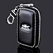 QZS Chevrolet Black Leather Car Key Case Coin Holder Zipper Remote Wallet Key Chain Bag
