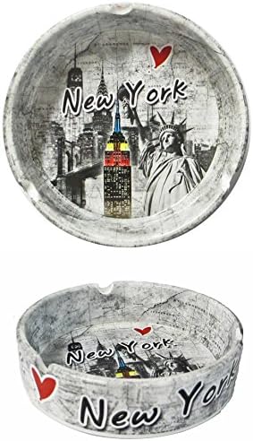 New York Souvenir Ashtray with Statue of Liberty Empire State Building and New York Skyline