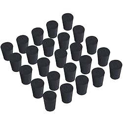 25 Pack (Same Size) Solid Rubber Stoppers - Size