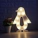 MOAMUN Decorative Penguin Night Light, Marquee Wall Lamp, Cute LED Nursery Night Lamp Hanging Night Light, Birthday Parties, Holiday Decorations, Children's Room Decoration-Battery Powered