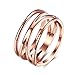 LZD 18K Rose Gold Stainless Steel Fashion Ring Women B461
