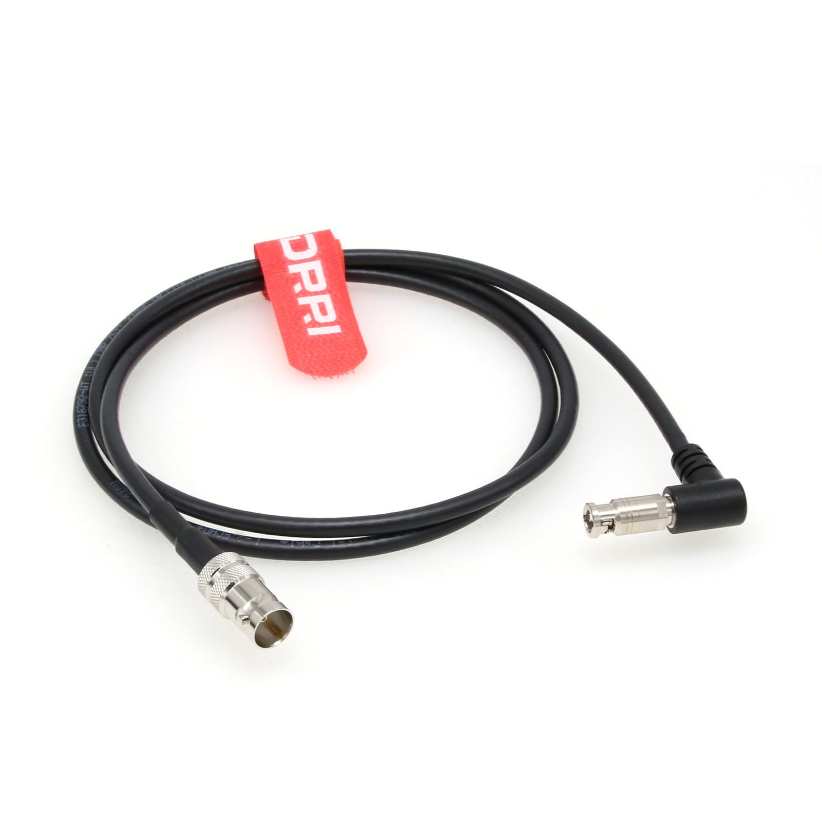 DRRI HIGH Density BNC Female to Micro-BNC Right Angle Coaxial Cable for DekTec Device| Blackmagic Video Assist 12G 5”