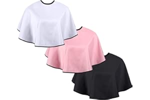 SINTEGE 3 Pieces Makeup Capes for Clients Makeup Bibs Comb-out Beard Aprons Hair Dye Aprons Styling Shampoo Capes Hair Salon Shorty Cape Barber Short Smock for Hair Beauty Artist Accessories, 3 Colors