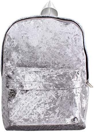 Fashion Velet School Backpack Lightweight Student Bookbag Casual Travel Rucksack Shoulder Bag