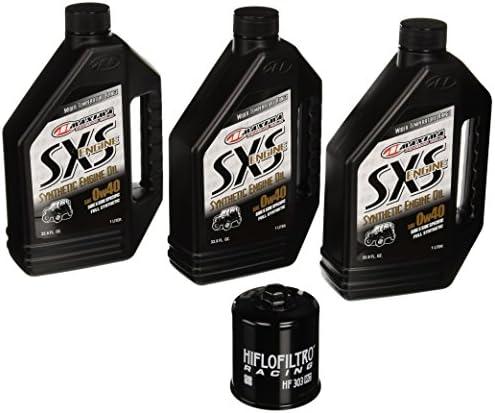 MaximaHiflofiltro SXSSEOCK004 SXS Full Synthetic Side x Side Engine Oil Change Kit for Yamaha Rhino 450/660, 3 L