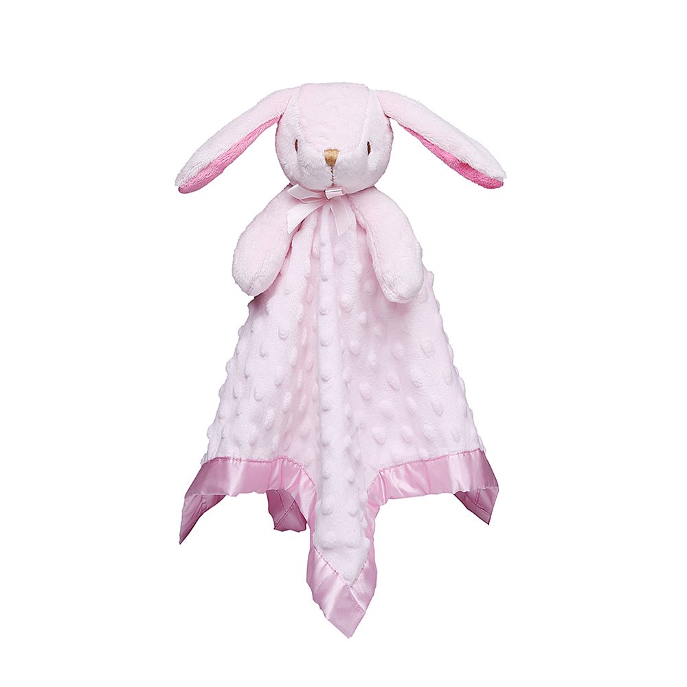 Baby Comforter Blankets with Plush Stuffed Animals Infant Pink Rabbit