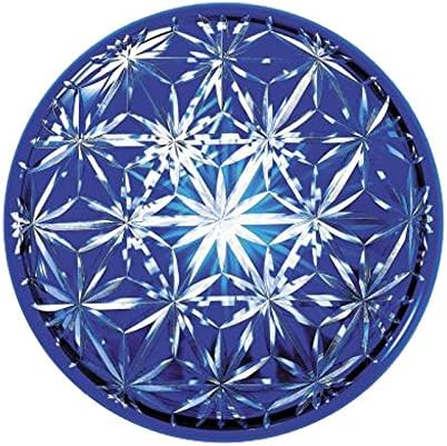Amazon 皿 Cem 2bl 江戸切子シャーレ 麻の葉文 青 切匣 きりはこ F12 5xh4 5ｃｍ 日本製 インテリア オンライン通販