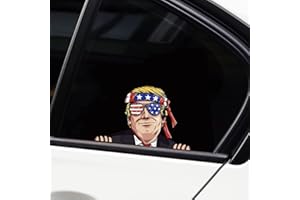 Iprokiu Trump Car Sticker Waterproof Vinyl Peeking Decal for Car Window Bumper Trump 2024 Sticker Vehicle Truck Laptop Wall Car Decor Funny Trump Decal for Vehicle (Peeking)