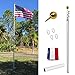 Gientan 20FT Telescopic Flag Pole, Extra Thick Heavy Duty Aluminum Flagpole Kit with 3x5 US Flag&Golden Ball Top for Commercial Residential Outdoor Use, Fly up 2 Flags