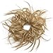 SEGO Tousled Updo Messy Bun Hair Piece Scrunchies Synthetic Wavy Bun Extensions Rubber Band Elastic Scrunchie Chignon Instant Ponytail Hairpiece for Women #24 Natural Blonde
