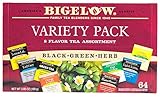 Bigelow Herbal Tea Variety Assortment Pack of 64 Tea Bags Featuring English Teatime, Constant Comment, Lemon Lift, Earl Grey, Green, Cozy Chamomile, Orange Spice, Mint Medley