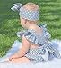 MA&BABY Baby Girls Kid Lace Romper Backless Sunsuit Ruffle Sleeve Dress (0-3 Months, Polka Dot)