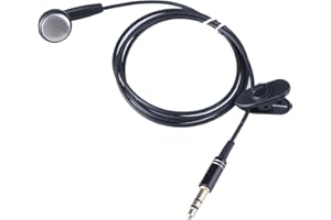 3.5mm in Ear Single-Side Earphones Mono Earbud Corded Headsets Headphone Single Side for MP3 MP4 Mobile Phones Notebook