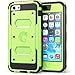 iPhone 5C Case, i-Blason Armorbox for Apple iPhone 5C Dual Layer Hybrid Full-body Protective Case with Front Cover and Built-in Screen Protector and Impact Resistant Bumpers for iPhone 5C (Green)