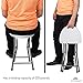 Zimmer Folding Stool (Set of 2) Portable Plastic Chair with Durable Steel Frame Legs for 220 Pound Capacity, Easy Carry Handle, Weather and Impact Resistant for Indoor/Outdoor Use, 18-Inch, White