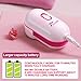KOODER Sweater Shaver, Double Battery Lint Remover, Efficient and Durable Sweater Fabric Shaver,with Protective Cover Prevent Fabric Damaged (Pink)