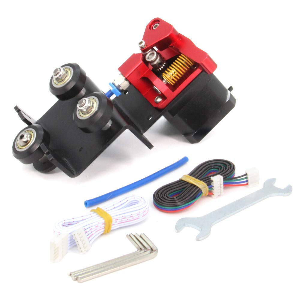 Befenybay Upgrade Direct Dual Gear Extruder Support Plate with Pulley with Stepper Motor Easy Print Flexible Filament for Creality Ender3, CR10 3D Printer (Support Plate Kit with Motor)