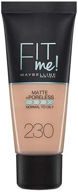 Maybelline Fit Me Matte + Poreless Foundation 30ml 230 Natural Buff (3 pack)