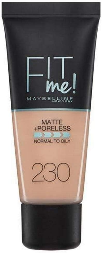 Maybelline Fit Me Matte + Poreless Foundation 30ml 230 Natural Buff (3 pack)