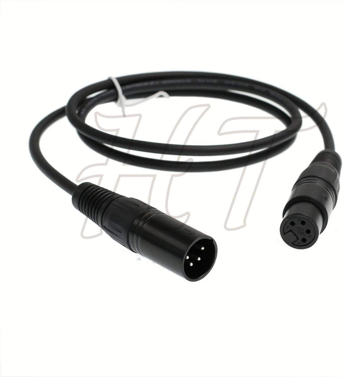 HangTon XLR 4 Pin DSLR Camera Monitor Recorder Mixer Power Supply Cable XLR Male To Female (1), Black - Image 4