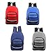 17 Inch Wholesale Classic Sport Backpacks in 4 Assorted Colors - Bulk Case of 24 Bookbags
