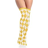 Benefeet Sox Thigh High Socks Long Over Knee Nylon Stockings Argyle Cosplay Halloween Costume Socks