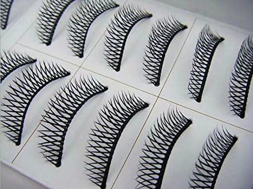Handmade false eyelash wholesale cotton stalk natural bare makeup eyelashes(10 pair)