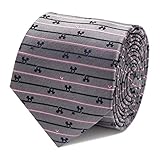 Disney Mickey Mouse Striped Gray Tie