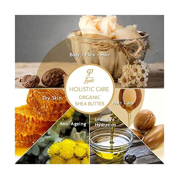 Fysio Organic Shea Butter Natural Body Moisturiser with Olive Oil, Beeswax, Argan Oil 250ml